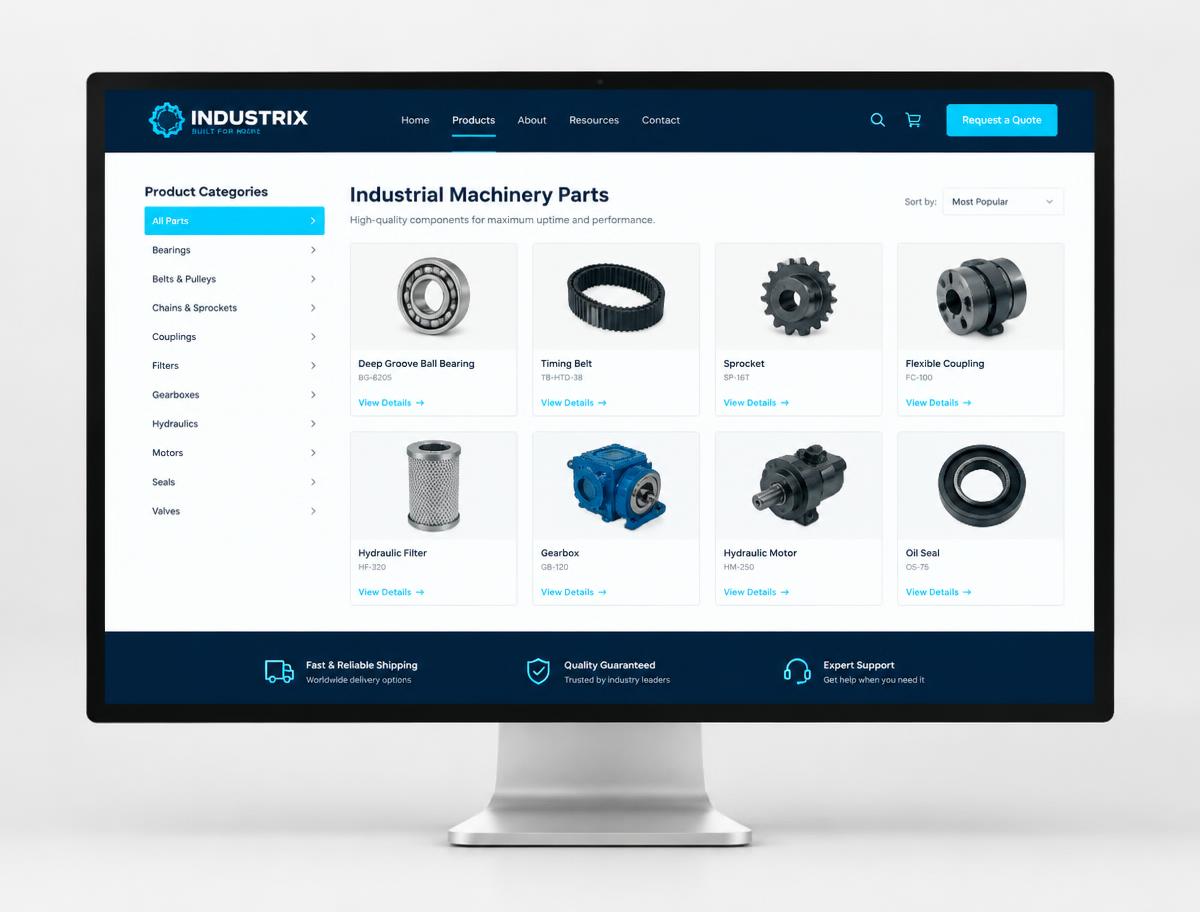 Industrial Product Catalogue concept preview