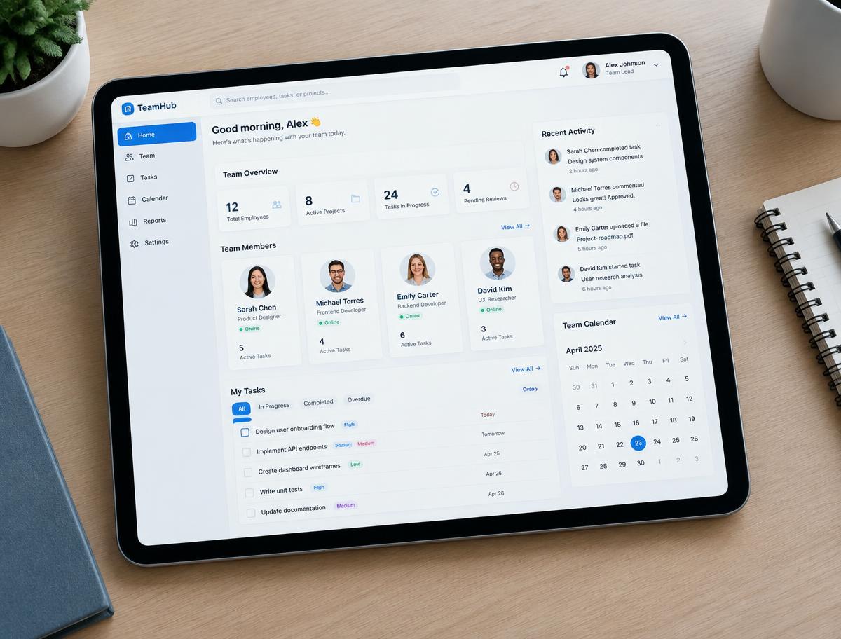 Employee Management Dashboard concept preview